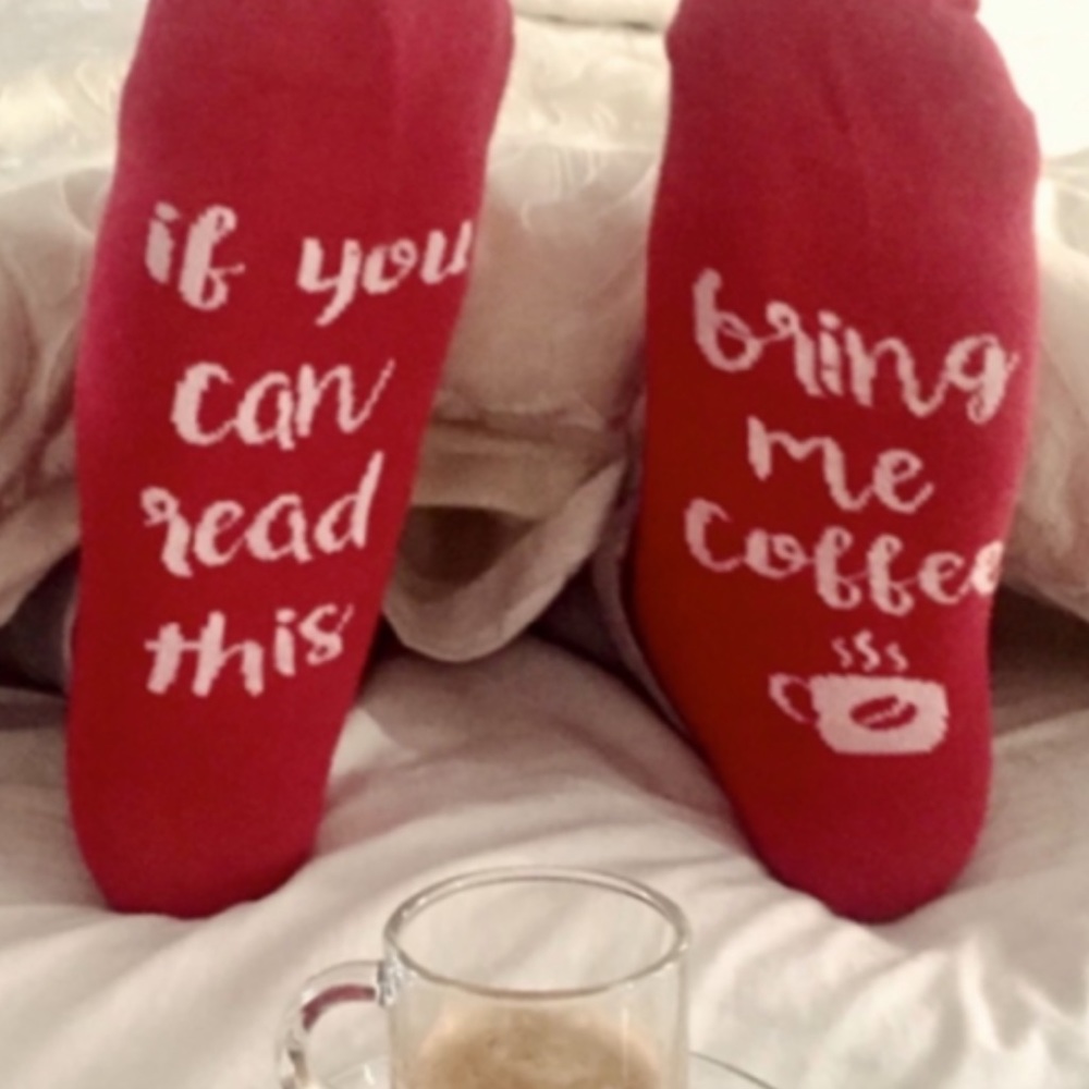 NEW If You Can Read This Bring me coffee Socks